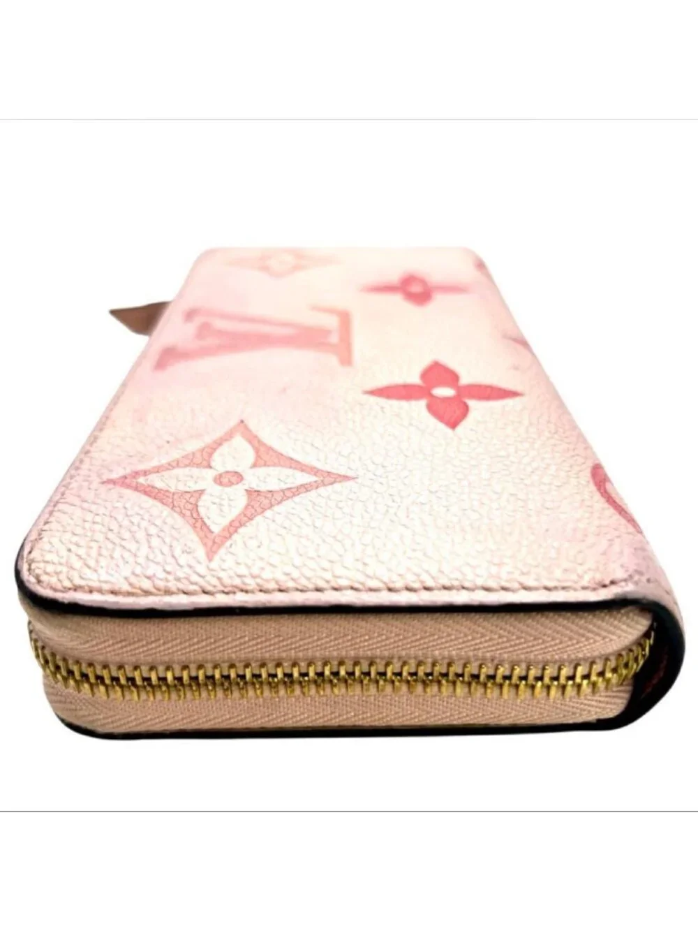 Louis Vuitton Bicolor Empreinte Zippy Wallet Bouton de Rose